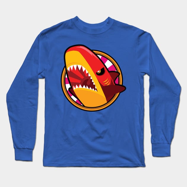 Fury Shark Long Sleeve T-Shirt by zoneo